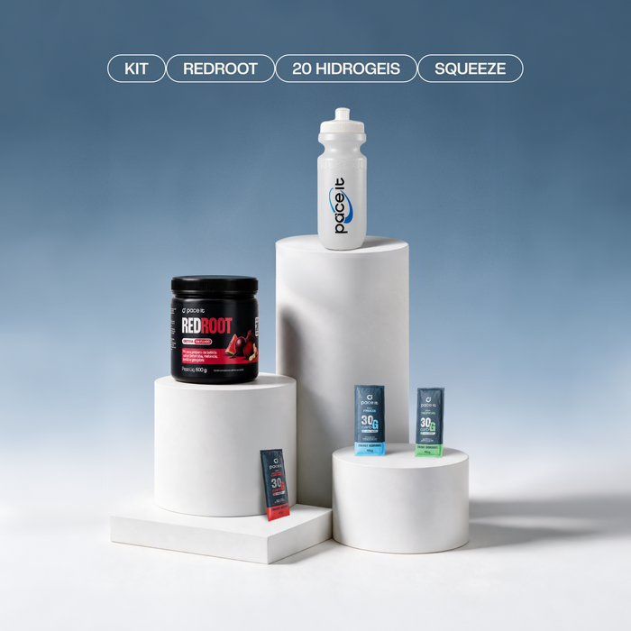 Kit REDROOT 465 com 20 hidrogéis Pace It e squeeze